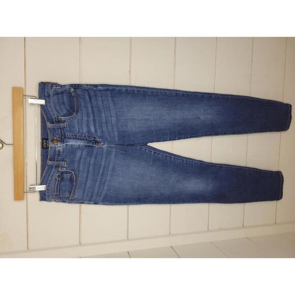 J. Crew Denim - J Crew size 29 blue distressed 8" mid-rise skinny denim jeans